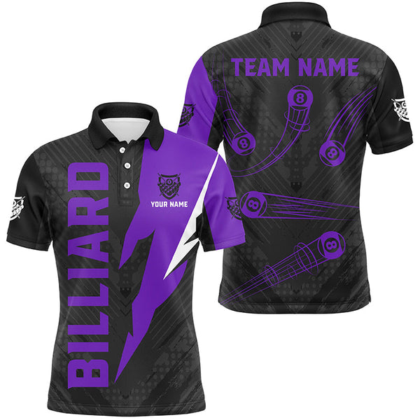 Maxcorners Personalized Purple Billiard Tournament Jerseys, Best 8 Ball Pool Billiard Shirts For Team