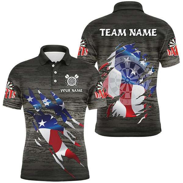 MaxCorners Dart  Customized Name And Team Name 3D Polo Shirt For Men