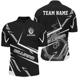 Maxcorners Personalized Black White Flame 8 Ball Billiard Shirts For Men, Billiard Team Shirts Pool Jerseys