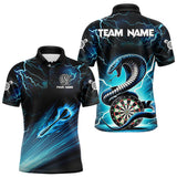 Maxcorners Blue Lightning Thunder Custom Cobra Snake Dart Shirts Best Dart Jerseys Dart Team Shirts