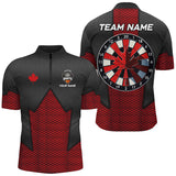 Maxcorners Darts Canadian Patriotic Customized Name, Team Name 3D Polo Shirt Unisex