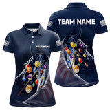 Maxcorners Personalized See Waves 3D Billiard Balls Pool Shirts For Men Custom Blue Navy Billiard Jerseys