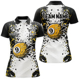 Maxcorners Billiard Funny 9 Ball Pool Crack Pattern Customized Name, Team Name 3D Shirt