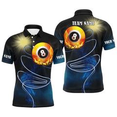 MaxCorners Billiard Flame Full Printing  Customized Name, Team Name 3D Polo Shirt
