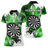 Maxcorners Lightning Grunge Dartboard Custom 3D Printed Darts Shirts For Men, Darts Team Jerseys |Green LM103