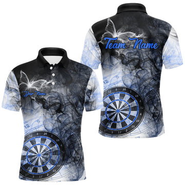 Maxcorners Butterfly Smoke Darts Jersey With Pocket Option For Men Custom Blue Dart Shirt