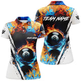 Maxcorners 8 Ball Pool Water Fire Custom 3D All Over Print Billiard Shirts For Men, Billiard Team Jerseys