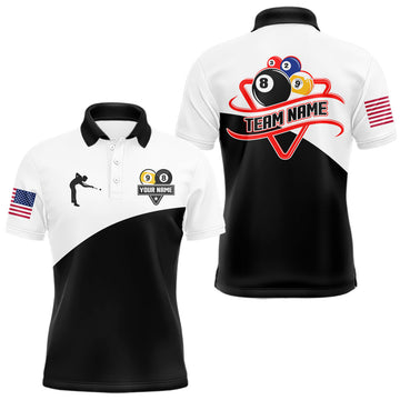 Maxcorners Personalized 8 Ball & 9 Ball Pool Billiard Tournament Shirts For Men, Billiard Team Jersey