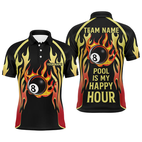 Maxcorners Shut Up And Shoot 8 Ball Pool Fire Billiard Pool Team Jerseys Polo & 1/4 Zip