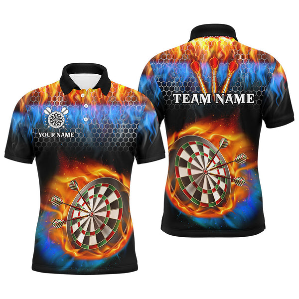 Maxcorners Darts Board Water And Fire Darts Jersey Customized Name, Team Name 3D Shirt Unisex