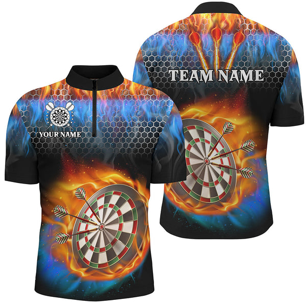 Maxcorners Darts Board Water And Fire Darts Jersey Customized Name, Team Name 3D Shirt Unisex