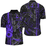 Maxcorners Purrple Grunge Billiard Jerseys Custom Fire Flame 8 Ball Dragon Team League Billiard Shirts