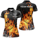 Maxcorners Personalized Fire Flame Dart Shirts Custom Smoke Dart Jerseys, Unique Dart Team