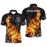 Maxcorners Personalized Fire Flame Dart Shirts Custom Smoke Dart Jerseys, Unique Dart Team