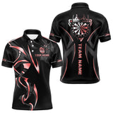 Maxcorners Black And Red Dartboard Crown Dart Shirts For Men Custom Dart Jersey Team Polo & Quarter Zip