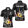 Maxcorners Funny Claw Tearing US Flag 9 Ball Pool Custom Billiard Shirts For Men, Patriotic Billiard Jerseys LM2707