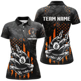 Maxcorners Funny Claw Tearing Us Flag 8 Ball Pool Bowling Jersey Customized Name, Team Name 3D Shirt