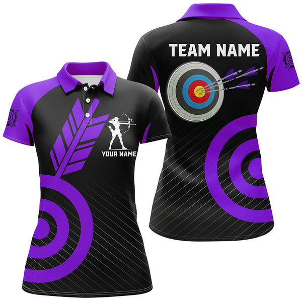 Maxcorners Personalized Purple Archery Jerseys For Men Custom Archery Shirts Team League Archery Uniform