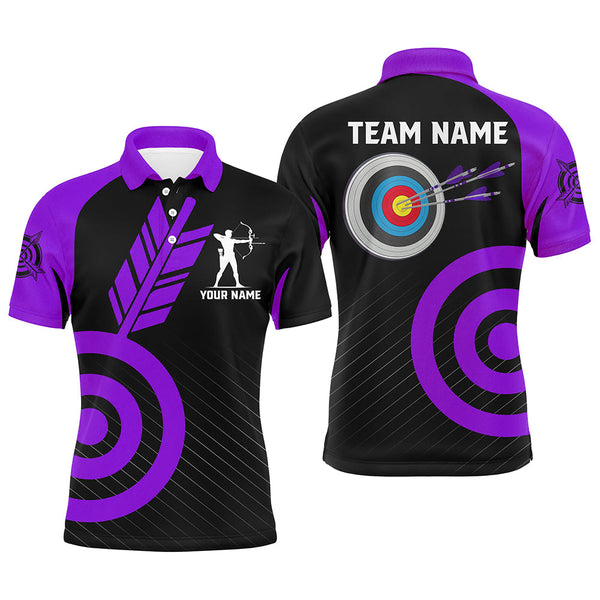 Maxcorners Personalized Purple Archery Jerseys For Men Custom Archery Shirts Team League Archery Uniform