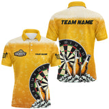 Maxcorners Darts And Beer Customized Name, Team Name 3D Polo Shirt