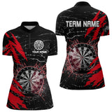 Maxcorners Black And Red Darts Board Break Glass Custom Dart Shirts For Women, Darts Team Shirts Dart Jerseys