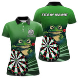 Maxcorners Personalized Green Funny Frogz Darts Shirts For Men And Women Custom Darts Team Jerseys Outfit, Darts Gifts