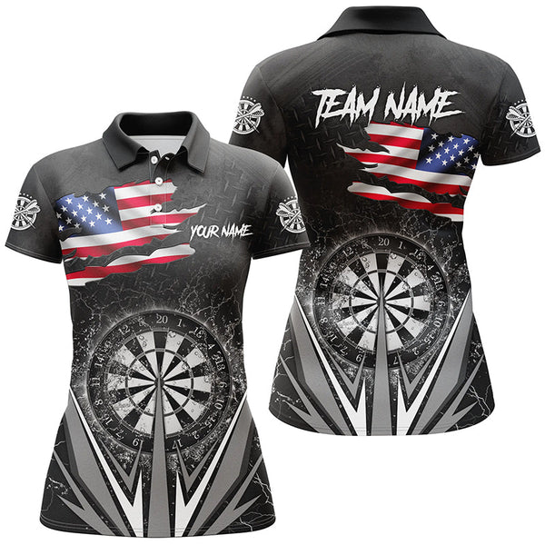 Maxcorners American Flag Darts Jersey Customized Name, Team Name 3D Shirt