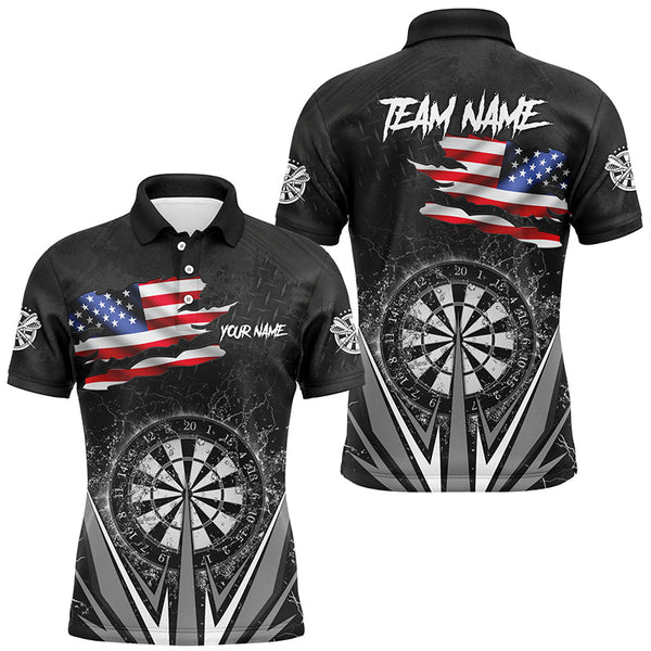 Maxcorners American Flag Darts Jersey Customized Name, Team Name 3D Shirt