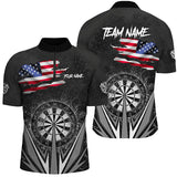 Maxcorners American Flag Darts Jersey Customized Name, Team Name 3D Shirt