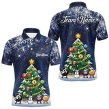 Maxcorners Funny Christmas Billiard Balls Pine Tree Pool Shirt For Men Custom Xmas Billiard Shirts Gifts TU1011