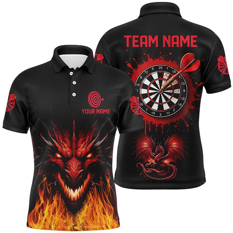 MaxCorners Billiard 8 Ball Flame Blue Customized Name, Team Name 3D Polo Shirt