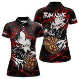 Maxcorners Personalized Wolf Lightning Darts Polo Shirt Custom Dart Shirts For Men And Women Darts Jerseys |Red