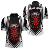 Maxcorners Personalized Black White Cobra Snake Dart Shirts For Men Custom Team Outfit Darts Jerseys | Red