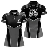 Maxcorners Billiard Jerseys For Men Custom Polo & Quarter-Zip Billiard Shirts, Team Pooler Short Sleeve |White