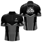 Maxcorners Billiard Jerseys For Men Custom Polo & Quarter-Zip Billiard Shirts, Team Pooler Short Sleeve |White