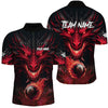 Maxcorners Personalized Dragon 8 Ball Fire Flame 3D Billiard Shirts, Billiard League Team Jerseys