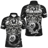 MaxCorners Billiard I'M Here To Break Your Balls Customized Name, Team Name 3D Polo Shirt