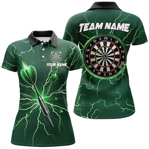 Maxcorners Green Darts Thunder Lightning Darts Jersey Customized Name, Team Name 3D Shirt Unisex