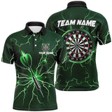 Maxcorners Green Darts Thunder Lightning Darts Jersey Customized Name, Team Name 3D Shirt Unisex