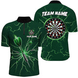 Maxcorners Green Darts Thunder Lightning Darts Jersey Customized Name, Team Name 3D Shirt Unisex