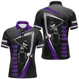 MaxCorners Billiard Funny Skeleton Customized Name, Team Name 3D Polo Shirt