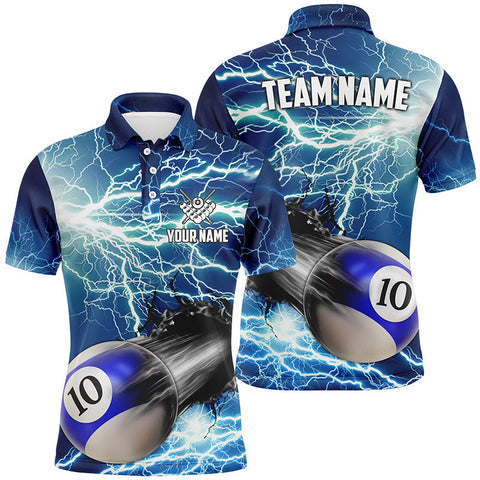 MaxCorners Billiard Funny 10 Ball Pool Rush Out Customized Name, Team Name 3D Polo Shirt
