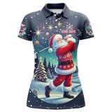 Maxcorners Funny Santa Golfer Christmas Night Golf Jersey Customized Name 3D Shirt Unisex