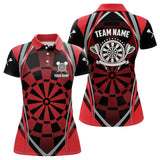 Maxcorners Personalized Black And Red Dartboard Pattern Dart Shirts For Men Custom Dart Jerseys Team Uniform