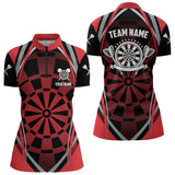 Maxcorners Personalized Black And Red Dartboard Pattern Dart Shirts For Men Custom Dart Jerseys Team Uniform