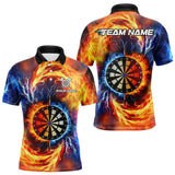 Maxcorners Personalized Dartboard Water Fire Custom Thunder Lightning Dart Shirts For Men, Darts Team Jerseys