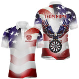 Maxcorners American Flag Eagle Darts Jersey Customized Name, Team Name 3D Shirt