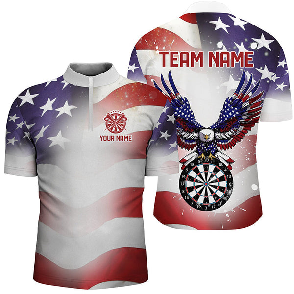 Maxcorners American Flag Eagle Darts Jersey Customized Name, Team Anme 3D Shirt