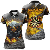 Maxcorners Darts Board Fire Custom Eagle Dart Shirts For Women, 3D Printed Dart League Team Jerseys |Yellow