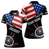 Maxcorners Personalized Grunge Usa Flag Archery Shirts For Men Custom Patriotic 4Th Of July Archery Jerseys